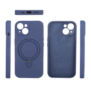 Bleo MagStand Silk Touch Silicone Case for iPhone 15 (Blue) - Bleo : iPhone & Samsung Cases, Screen Protector