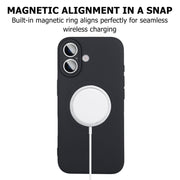 Soft Silicone Case for iPhone 17 - Wireless Charging Compatible, Anti-Slip Grip, Anti-Fingerprint Matte Finish, Microfiber Lining (Black)
