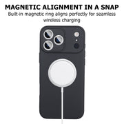 Soft Silicone Case for iPhone 17 Pro Max (Black) - Wireless Charging Compatible, Anti-Slip Grip, Anti-Fingerprint Matte Finish, Microfiber Lining