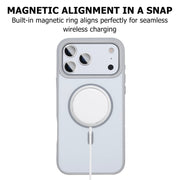 MagPop Case for iPhone 17 Pro Max, Wireless Charging Compatible, Drop Protection, Scratch Resistant Back Cover with Textured Corner Grip (White, iPhone 17 Pro Max)