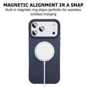 MagPop Case for iPhone 17 Pro, Wireless Charging Compatible, Drop Protection, Scratch Resistant Back Cover with Textured Corner Grip (Blue, iPhone 17 Pro)
