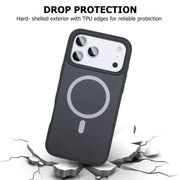 iProtect Pro Back Cover for iPhone 17 Pro (Black) – Rugged Shockproof & Waterproof Case, MagSafe Wireless Charging Compatible, with GlassShield (TPU+PC+Tempered Glass) Screen & Camera Protection