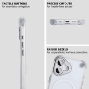 BLeO Mag Ring iChange 2.0 Clear Case for iPhone 17 – Transparent TPU Back Cover with MagSafe Magnetic Ring, Airbag Corner Protection, Drop & Scratch Resistant, Slim Profile