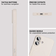 Soft Silicone Case for iPhone 17 Pro - Wireless Charging Compatible, Anti-Slip Grip, Anti-Fingerprint Matte Finish, Microfiber Lining (White)