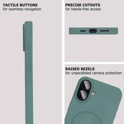 Bleo LiquidSmooth Silicone Back Cover for iPhone 16 (Teal) - My Store