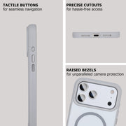 MagPop Case for iPhone 17 Pro Max, Wireless Charging Compatible, Drop Protection, Scratch Resistant Back Cover with Textured Corner Grip (White, iPhone 17 Pro Max)