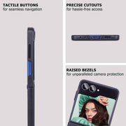 Bleo Leather Shield Samsung Z Flip 7 Black