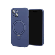Bleo MagStand Silk Touch Silicone Case for iPhone 15 (Blue) - Bleo : iPhone & Samsung Cases, Screen Protector