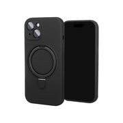 Bleo MagStand Silk Touch Silicone Case for iPhone 15 (Black) - Bleo : iPhone & Samsung Cases, Screen Protector