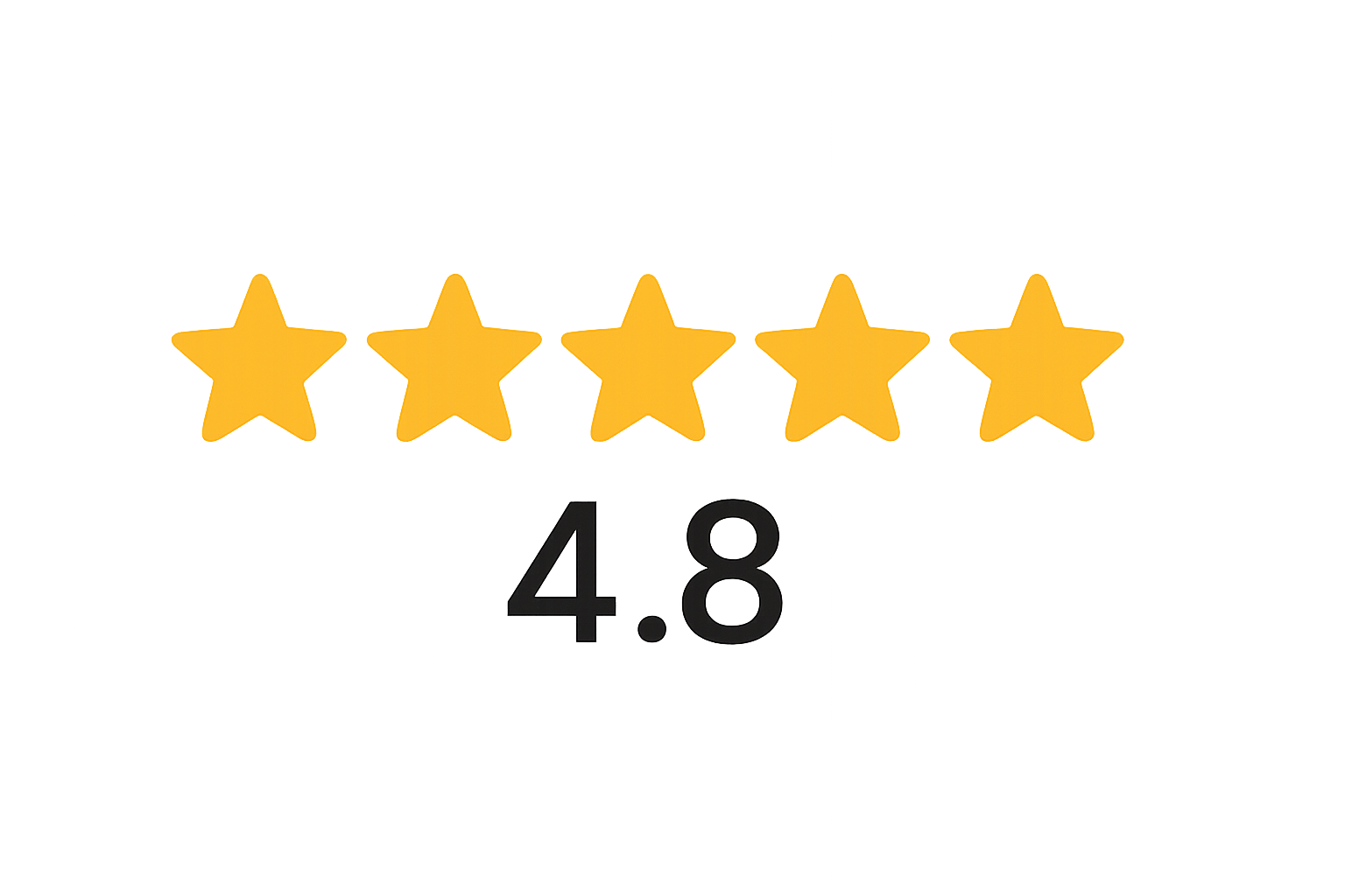generate an icon for 4.8 star ratings
